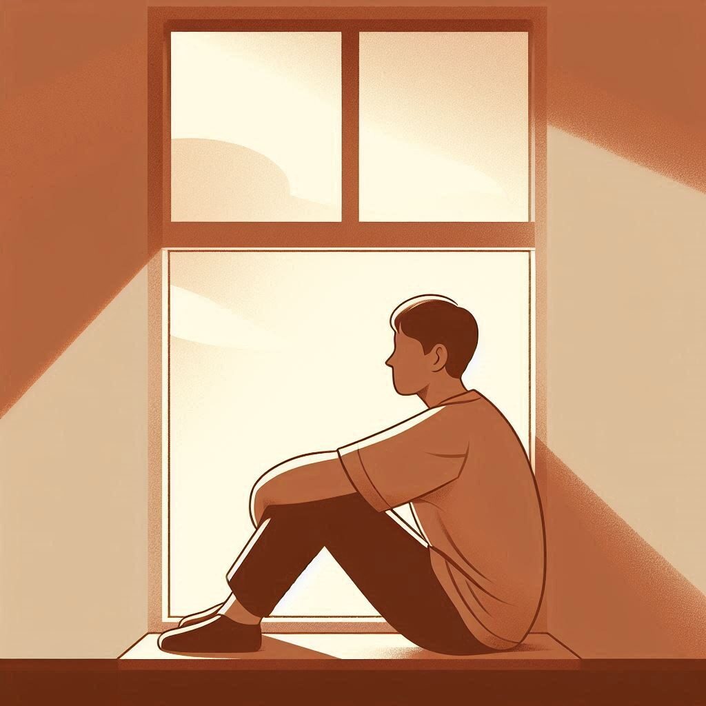 A person sitting by the window, lost in thought, representing the effects of untreated anxiety and depression