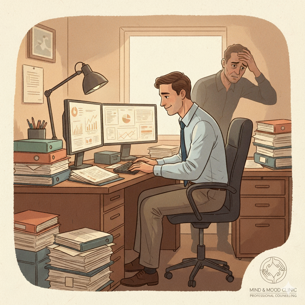 Hidden struggle of mild mental disorders at work.