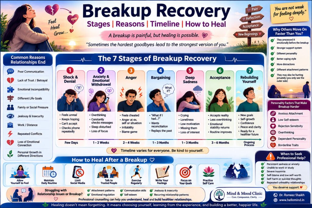 Breakup recovery stages and relationship issues explained by psychiatrist in Nagpur