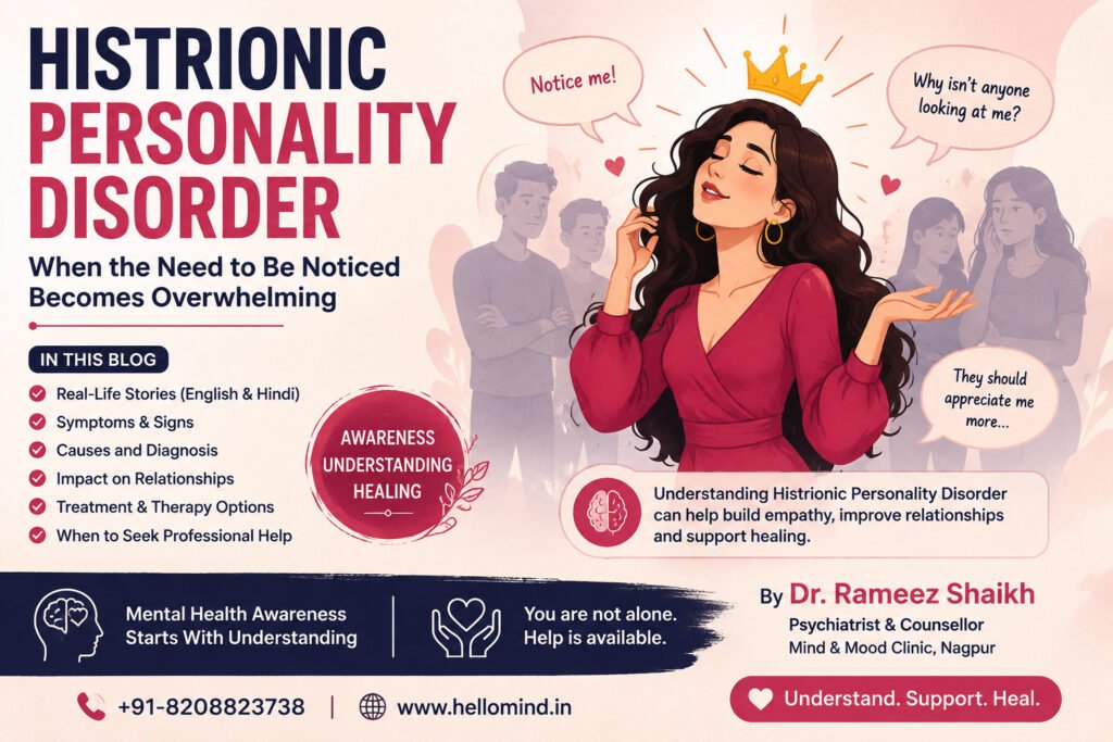 Histrionic Personality Disorder explained through emotional attention-seeking and relationship patterns