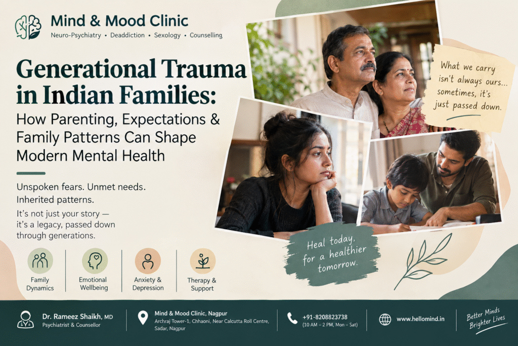 Generational trauma in Indian families and its impact on mental health - psychiatrist in Nagpur